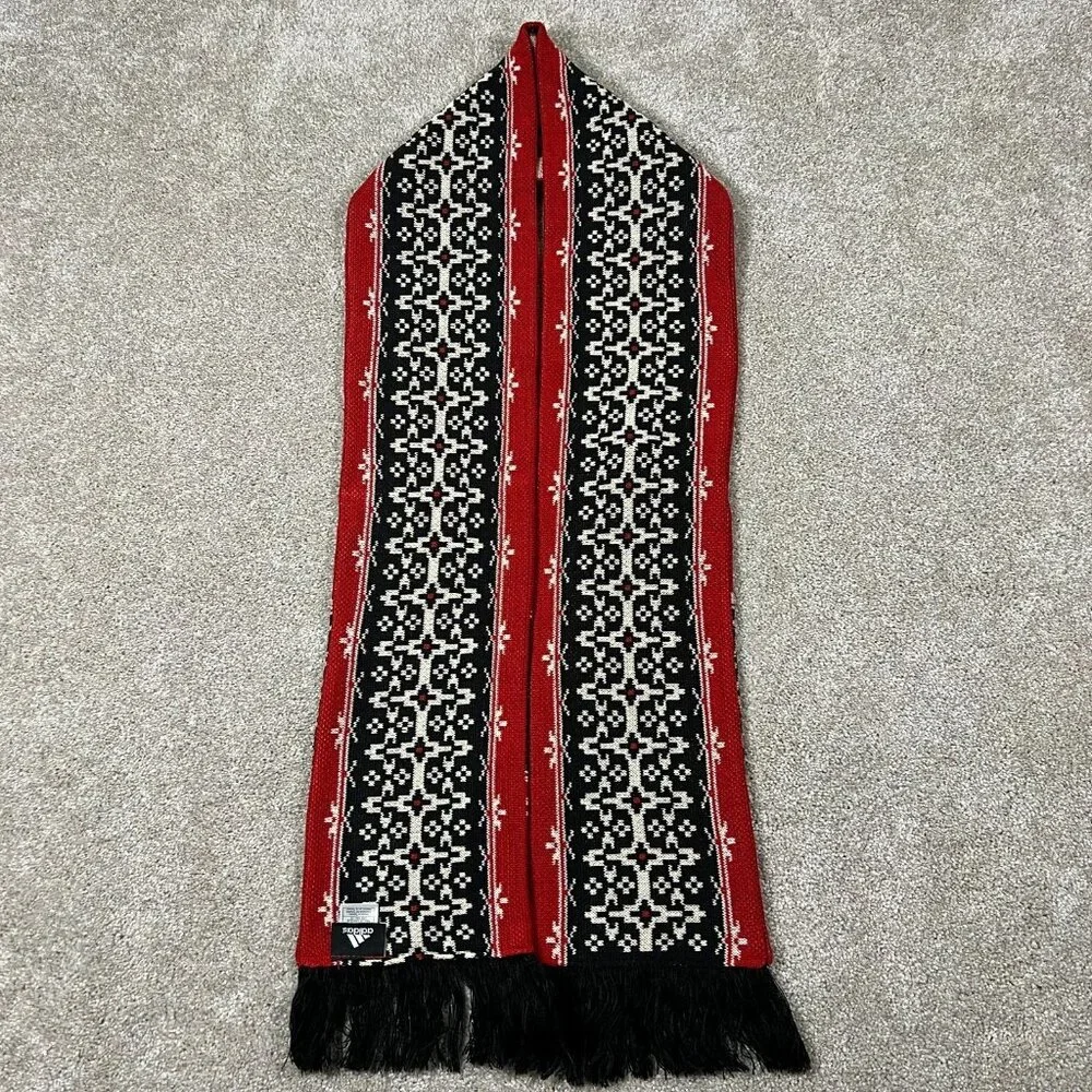 Adidas Unisex One Size Red Black NCAA North Carolina State Wolfpack Scarf‎ NWT